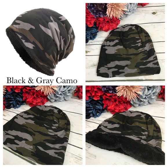 Soft Camouflage Fleece Lined Unisex Beanie - Picture 5 of 8